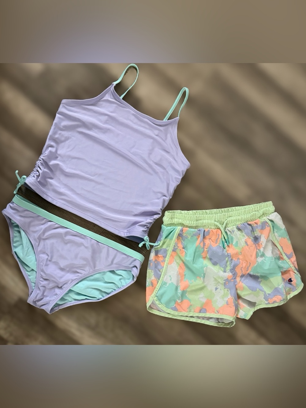 Wonder Nation Tankini Set XXL 18 Champion Swim Shorts 14 16